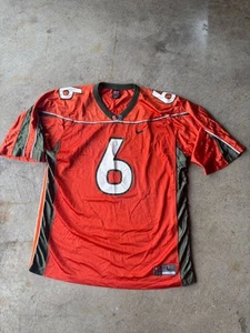 VTG University of Miami Hurricanes Football Jersey Men Large #6 TEAM NIKE NCAA - Picture 1 of 5