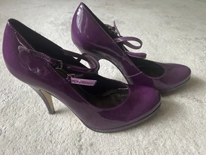 Carvela candy wine/purple patent leather high heels platform size 6.5/40 - Picture 1 of 5