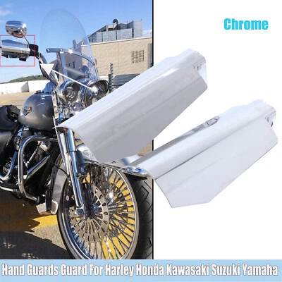 Motorcycle Chrome Shades Hand Guard for Harley Street Glide Road King FLHT 96-18 Foto 1 de 4