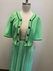 green and black dress barn cropped jacket women’s size 16 - Picture 1 of 6