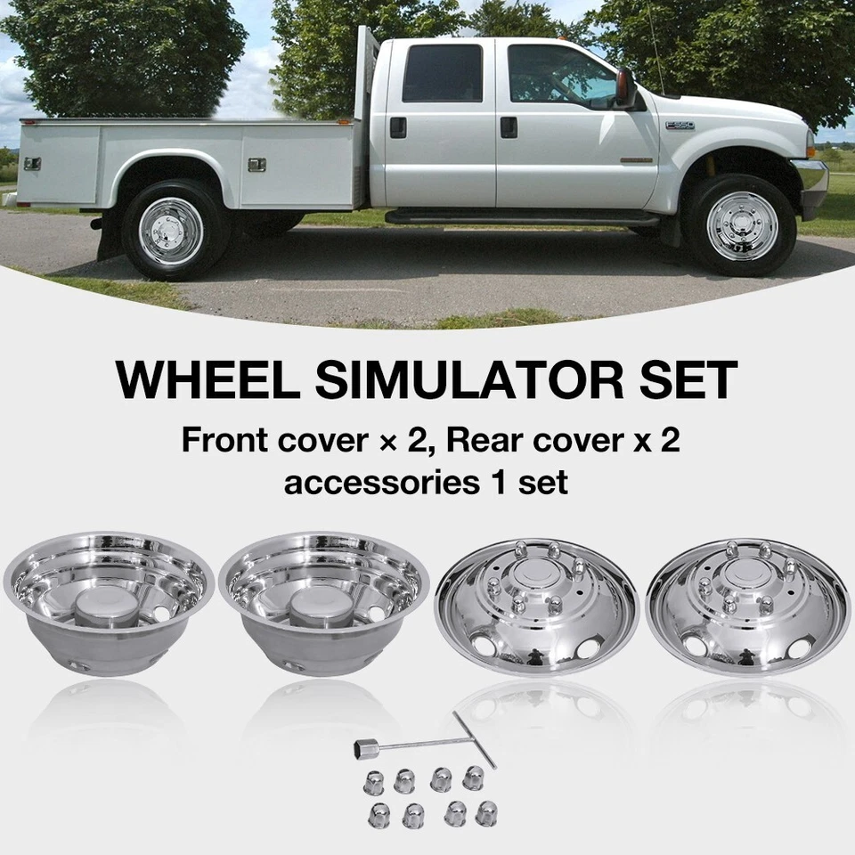 Обод симулятора двойных колес из нержавеющей стали 19,5 дюйма для Ford F450/F550 2003-2004 годов выпуска - Изображение 1 из 4