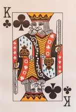 Original Vintage King of Clubs Poster