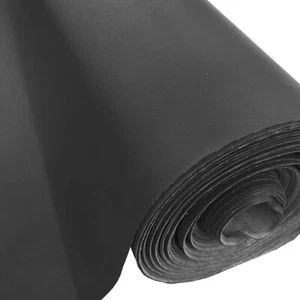 BLACK SOFT CLOTHING PVC FABRIC Leatherette Upholstery Faux Leather Dress Vinyl - Picture 1 of 10
