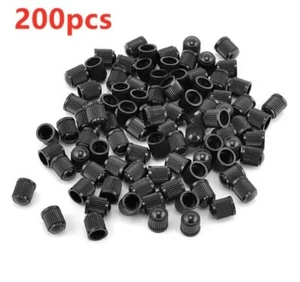 Coprivalvole NERO plastica nera Auto Auto bici moto camion ruota 200pezzi C - Foto 1 di 5