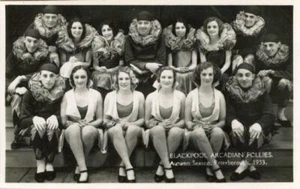 REAL PHOTOGRAPHIC POSTCARD OF BLACKPOOL ARCADIAN FOLLIES, PERERBOROUGH 1933 - Picture 1 of 2