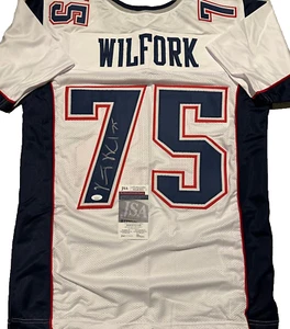 Vince Wilfork New England Patriots Autographed signed Custom Jersey COA JSA XL - Picture 1 of 3