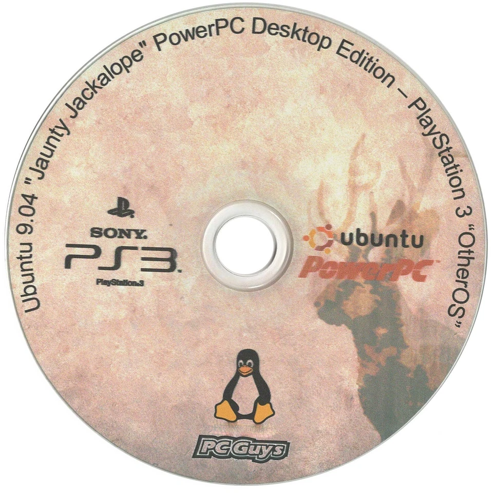 Ubuntu 9.04 Jaunty Jackalope PowerPC Server – PlayStation 3 “OtherOS” CD - Image 1 of 1