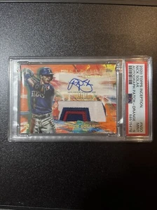 2020 Topps Inception Autograph Patch #IAP-NSO Nick Solak /10 PSA 9 Orange - Picture 1 of 2