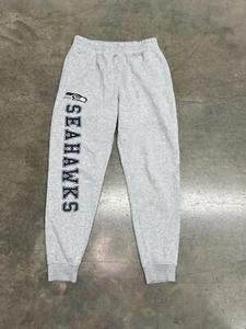 New Ladies Seattle Seahawks Grey Jogger Terry Cloth Knit Lounge Pants Medium NFL - Picture 1 of 10