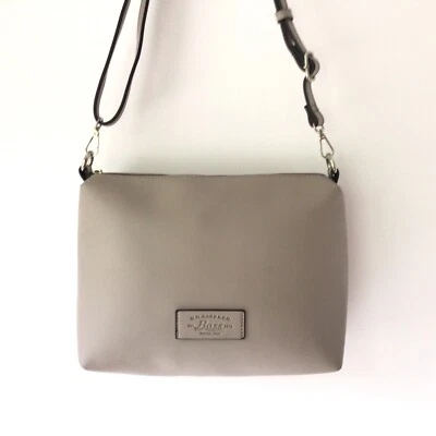 G. H. Bass & Co. Beige Faux Leather Shoulder Bag With Adjustable Slide Strap - Image 1 of 4