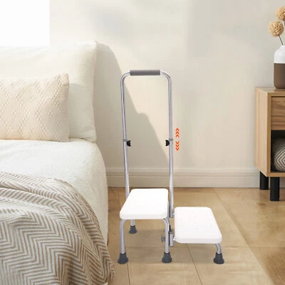 Heavy Duty 2 Steps Medical Foot Stool W/ Handle Freestanding Medical Foot Stool - Image 1 of 4