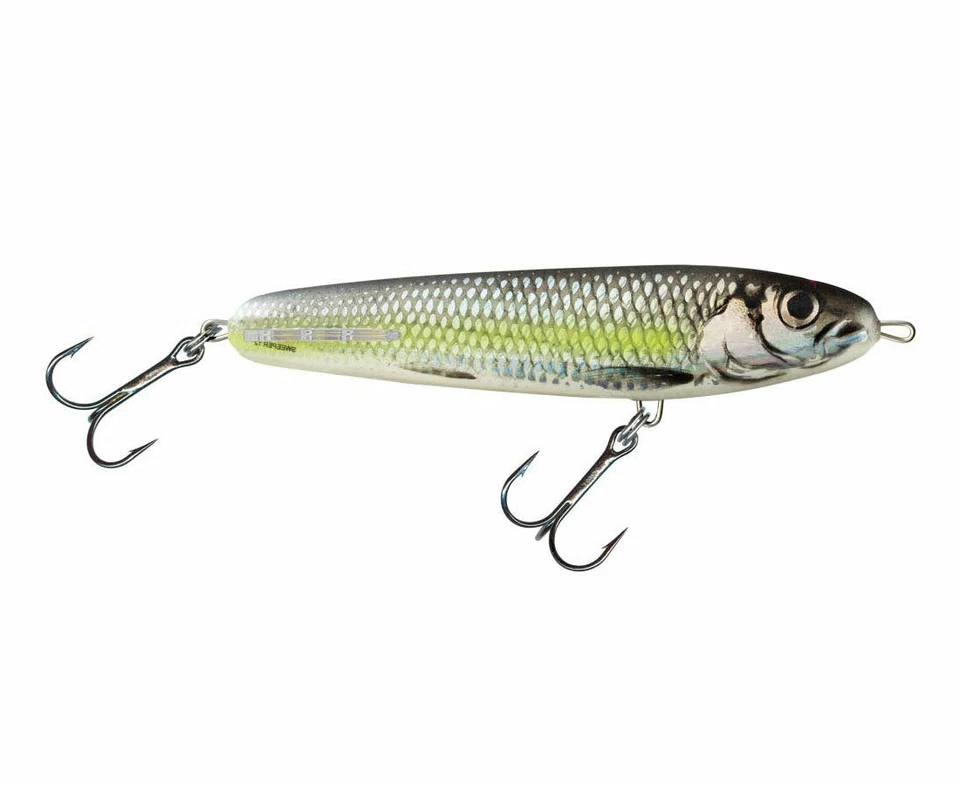 Salmo Sweeper Wobbler Jerkbait silver chartreuse shad SCS Kunstköder Hecht - Bild 1 von 1