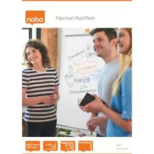 Nobo Flipchart Pad Plain Paper Office School Stationery 580x810 40 Sheet 5 Pack