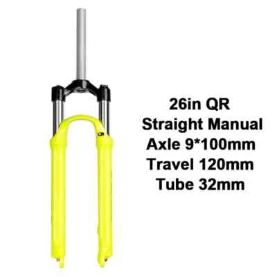 MTB Oil Spring Fork 26 27.5 29Inch Shoulder Control Locking Shock Stroke 120MM - Image 1 of 4
