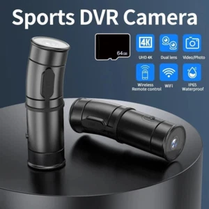 4K HD Motorcycle Helmet Camera Dual Lens Front and Rear WiFi Bicycle Cameras - Picture 1 of 17