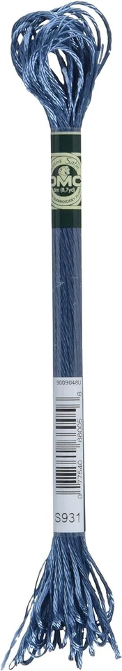 DMC Satin Floss (rayon), cross stitch #S931 - Antique Blue - Image 1 of 1