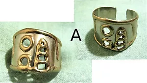 Ring, Alpaka/Messing, größenverstellbar, Handarbeit, verschiedene Designs! - Bild 1 von 3