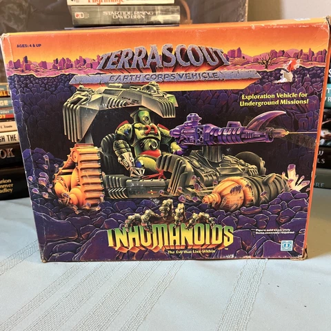 Vintage Hasbro 1986 INHUMANOIDS TERRASCOUT Earth Corps Vehicle!! Open Box Cover