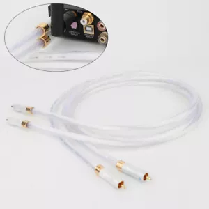 6N OCC Silver Plated RCA Cable Analog Cable Hi-Fi Audio Amp Interconnect Cable - Picture 1 of 10
