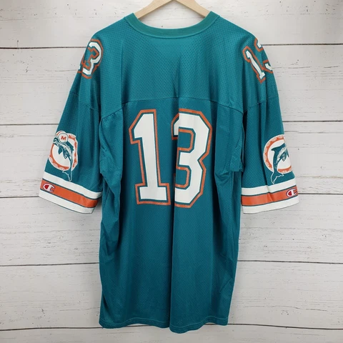 Vintage Dan Marino #13 Miami Dolphins NFL Champion Jersey Size 52 Cover