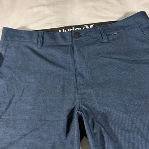 Hurley Hombres Azul Marino Rayas Delgadas Board Shorts 9.5" Entrepierna Traje de Baño - Talla 36 - Imagen 1 de 12