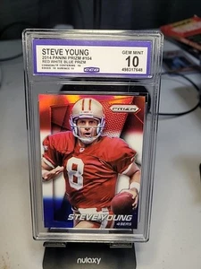 2014 Panini Prizm Steve Young Red White Blue Prizm #104 Gem Mint 10. - Picture 1 of 2