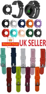 Watch Strap and Bezel Protector for Garmin Forerunner 55 silicone bumper cover - Picture 1 of 21