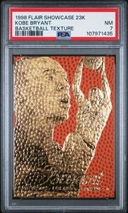 1998 (1996) Flair Showcase Kobe Bryant #/1996 Basketball Texture 23K Gold PSA 7 - Picture 1 of 2