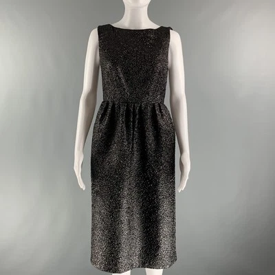MARC JACOBS Talla 0 Negro Poliéster Mezcla Texturizado Vestido Recto - Imagen 1 de 4