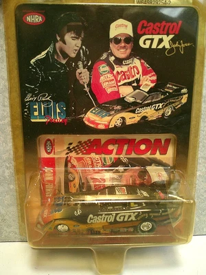 1998 Action John Force Castrol/Elvis GTX 1998 Mustang Funny Car 1:64 Car - Image 1 of 4