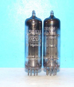 6X4 EZ90 Mullard radio audio amplifier vintage vacuum tubes 2 valves Gt. Britain - Picture 1 of 3