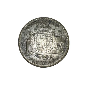 1947 Australia 1 Florin Antique World Coin - Picture 1 of 5