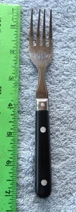 Winsome Stainless China Glossy Black Acrylic Handle Dinner Fork 6 7/8 inches - Picture 1 of 2