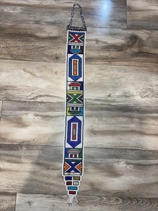 Handmade South Africa Ndebele Glass Beaded Wedding Bridal Veil Wall Ornament - Picture 1 of 6