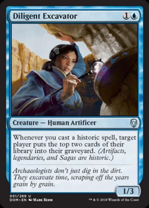 Diligent Excavator -Foil Light Play MTG Dominaria - Image 1 of 1