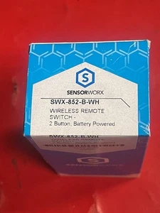 Sensorworx SWX-852-B-WH Wireless Remote Switch, 2 Button Battery Powered - Picture 1 of 3