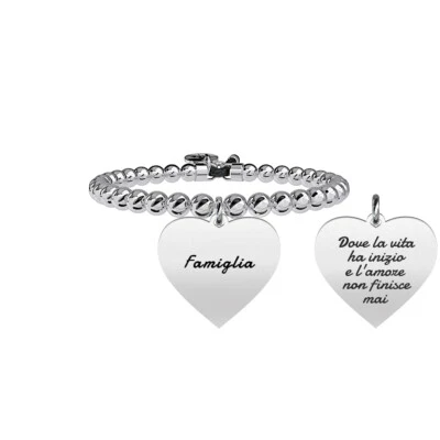 Bracciale Elastico Donna KIDULT FAMILY 731327 Acciaio Cuore Famiglia F.P. - Immagine 1 di 2