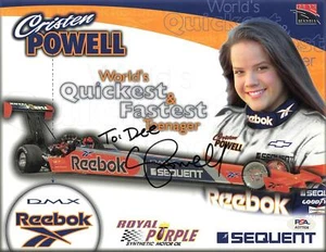 Cristen Powell signed 8 1/2 x 11 Foto PSA handsigniert NASCAR - Bild 1 von 1