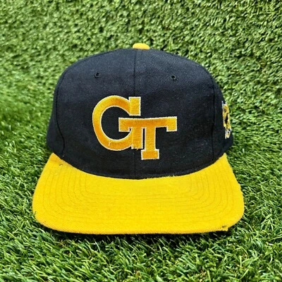 Georgia Tech Yellow Jackets Starter Vintage 100% Wool Snapback Sports Hat Cap - Image 1 of 4