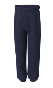 YOUTH BOYS S JERZEES NUBLEND ELASTIC WAIST & ANKLE SWEATPANTS, DARK BLUE - Picture 1 of 3