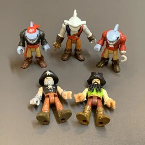 5 Fisher-Price Imaginext Pirate Adventures Pirate Shark Captain Deckmate Figures - Picture 1 of 9