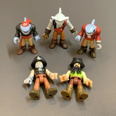 5 Fisher-Price Imaginext Pirate Adventures Pirate Shark Captain Deckmate Figures - Image 1 of 4