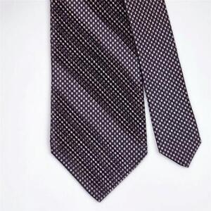 STEFANO RICCI TIE Geometric on Black Wide Pleated Silk Necktie XL