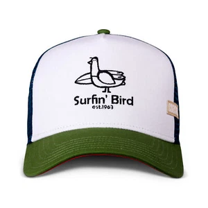 Coastal HFT Surfing Bird Trucker Cap White/Olive Basecap Meshcap Surfen Beach - Bild 1 von 3