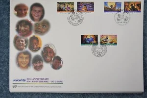 1996 50th Anniversary of UNICEF Large Form FDC - Combo - Picture 1 of 1
