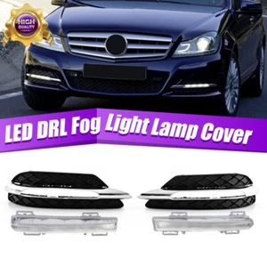 Cubierta de luz antiniebla luz diurna de funcionamiento LED DRL para Mercedes-Benz W204 C300 - Imagen 1 de 7