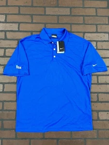 Nike Dri Fit Golf Shirt Large NWT Posse Blue Polo - Picture 1 of 7