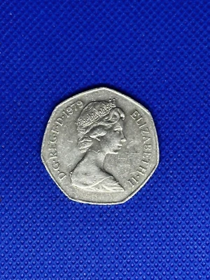 1979 Great Britain Coin 50 New Pence Europe England Foreign Coins - Image 1 of 2