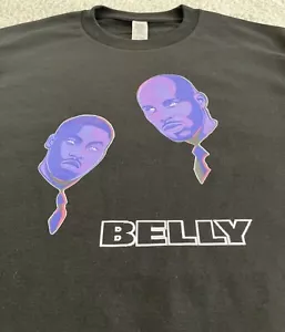 T-shirt nera "Belly" Movie Cover nera ingresso chiaro Nas DMX uomo taglia large - Foto 1 di 6