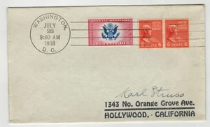 1938 PRESIDENTIAL SERIES & CE2 AIRMAIL SPECIAL DELIVERY 811 JOHN QUINCY ADAMS - Picture 1 of 1
